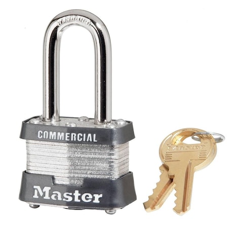 Master Lock Laminated Steel Padlock, No 3KALJ, KeyNo 3755 3KALF-3755